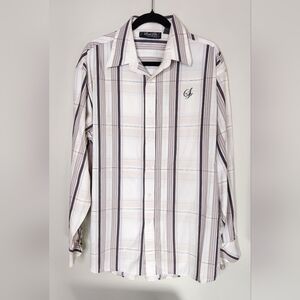 Vintage Southpole Authentic Men's Stripe Button-down Shirt Men's Size XXL